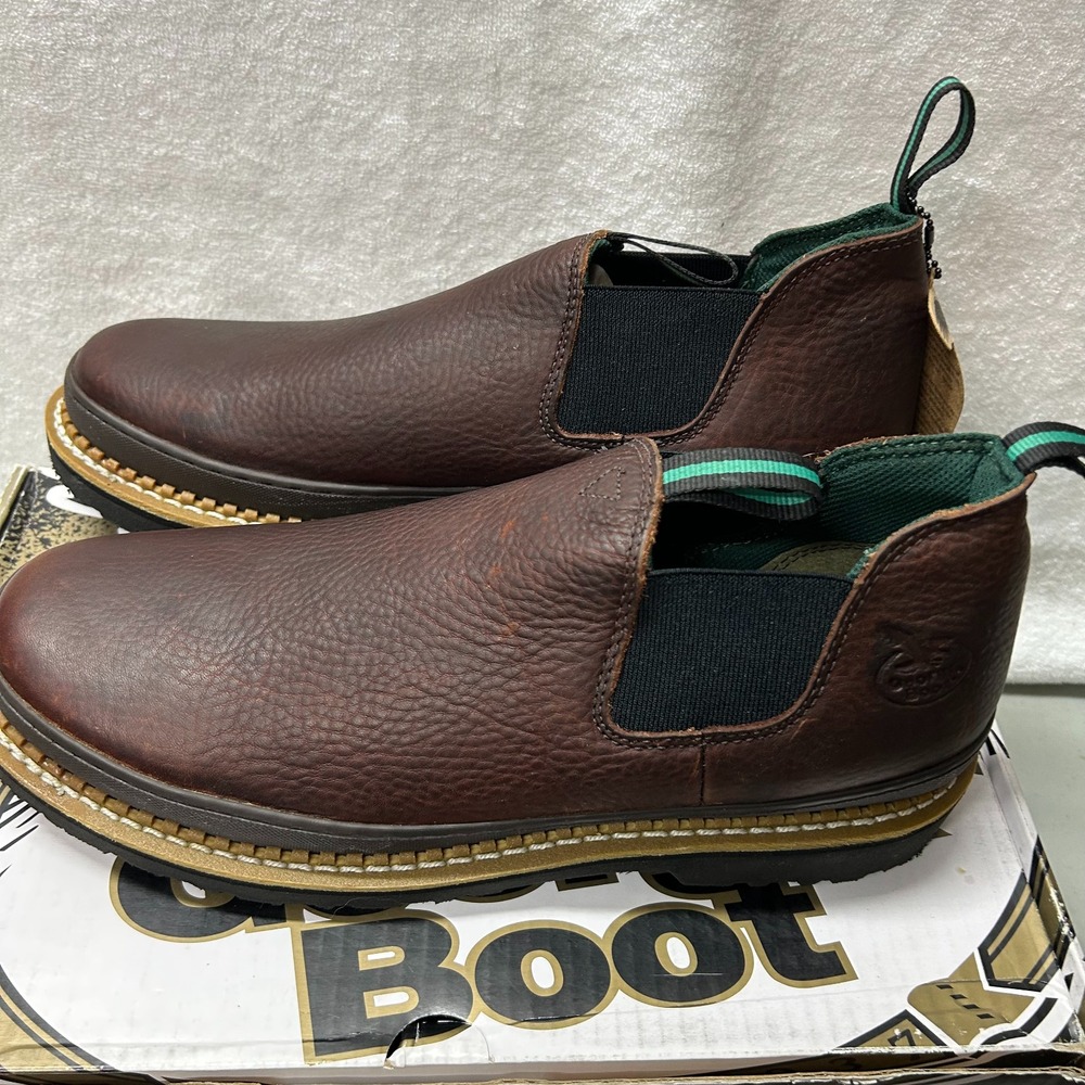 Georgia Boot Mens Size 14M Romeo Brown Leather Georgia Giant GR262 Ankle Boots - Picture 2 of 8